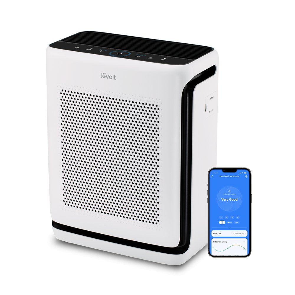 White Levoit Vital 200S-P air purifier