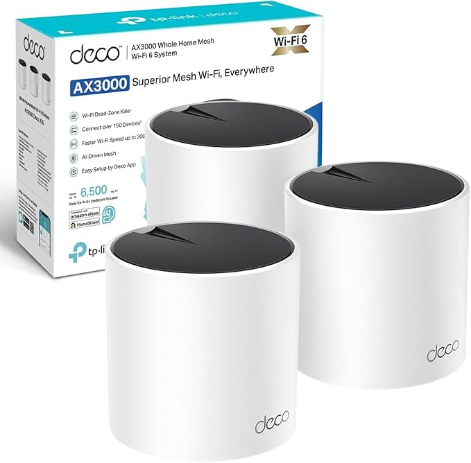TP-Link Deco X55 mesh WiFi 6 system three units