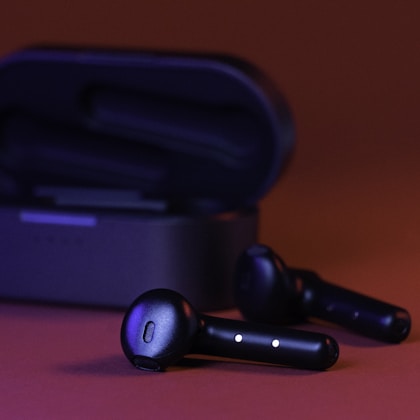 Silver headphones
